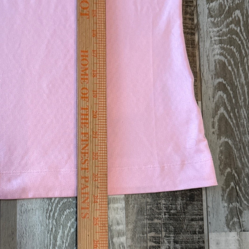 Nike Golf Dri-Fit Pink Polo Shirt Sz M Snap Button Up Pink Activewear Gorpcore - Picture 8 of 8